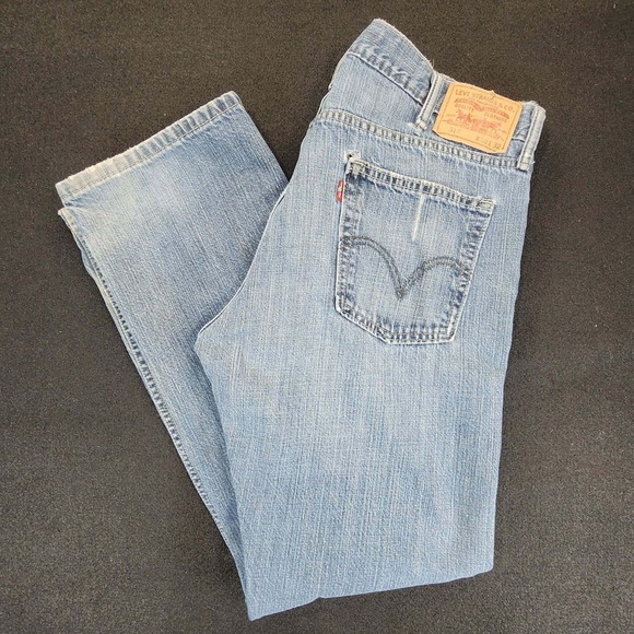 Levis Other - Levis 514 Jeans Mens 38x32 Blue Denim Straight Leg Classic Five Pocket Workwear